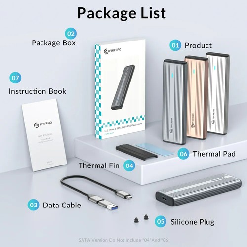 Phixero nvme sata ngff - nvme,